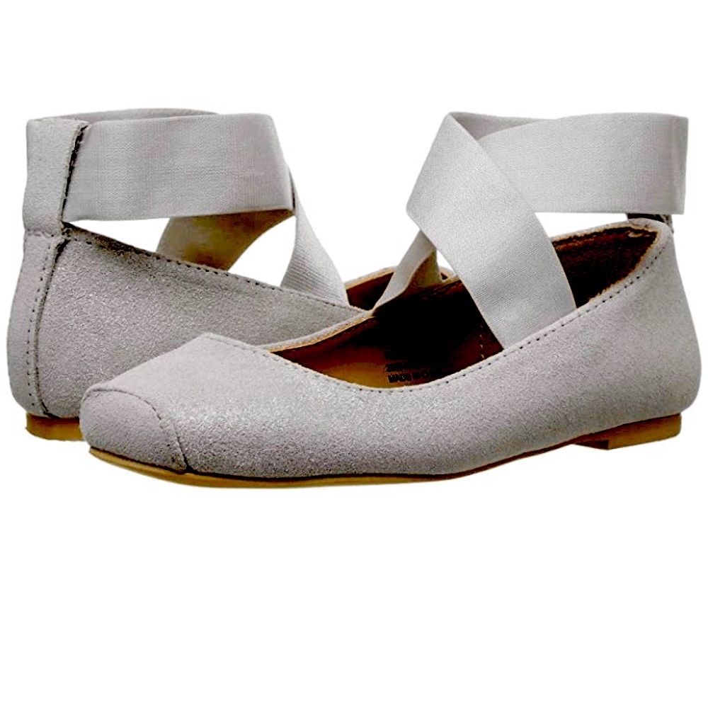 Janie and Jack ❤️SHIMMER BALLET FLAT COLOR Silver
